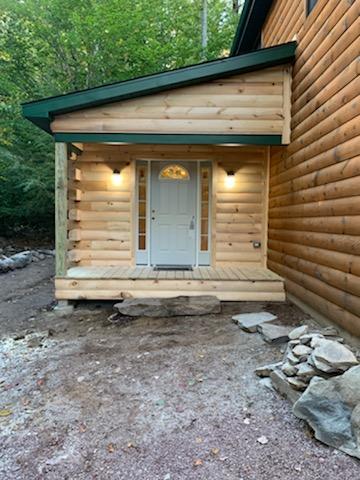 Installed a mudroom addition onto a beautiful log cabin style home